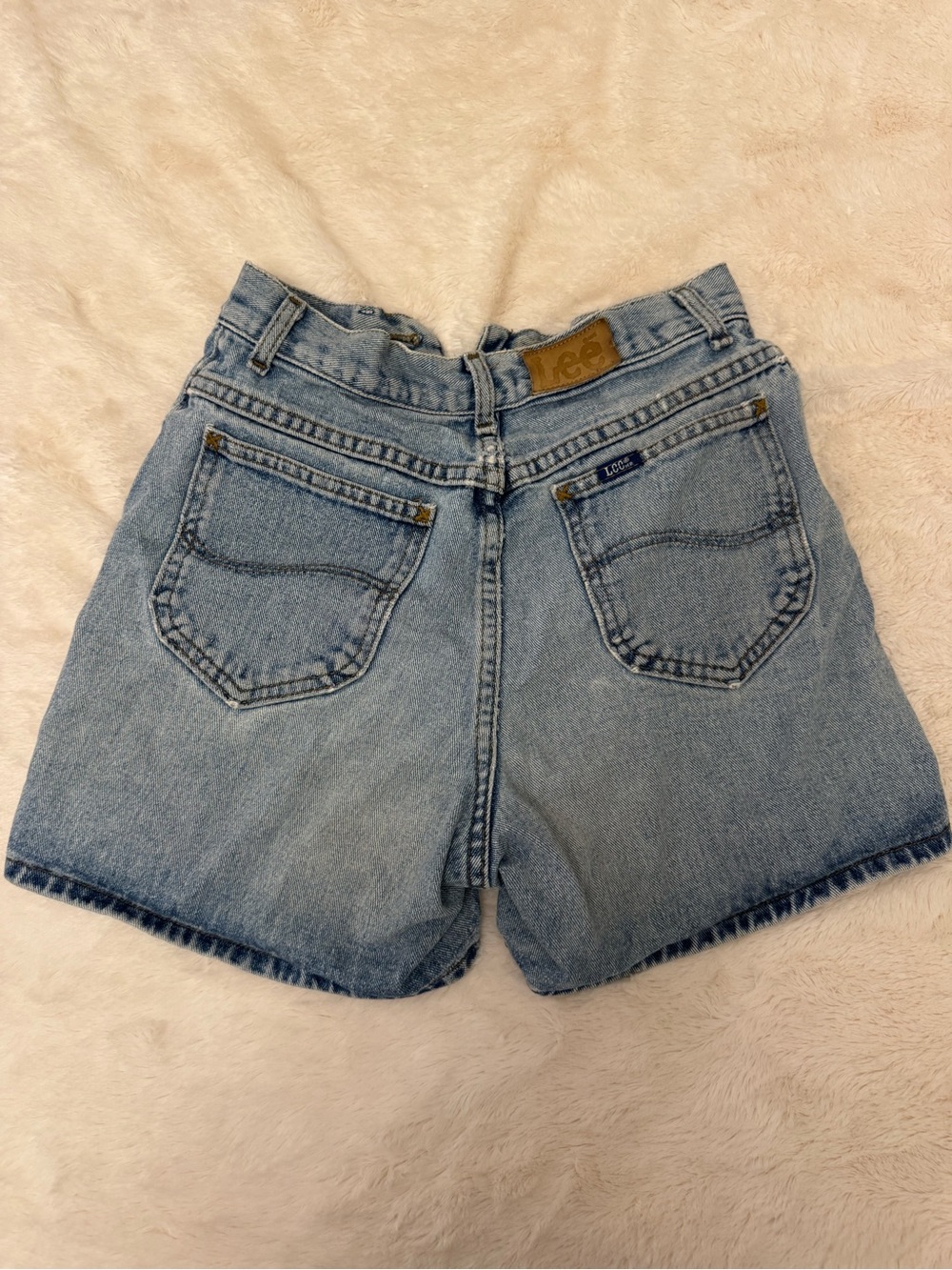 Vintage Lee Light Blue High-Waist Denim Shorts
